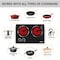 Cusimax 1800W Ceramic Electric Hot Plate, Dual Control Infrared Cooktop, Black CMIP-C180B - alternate 3